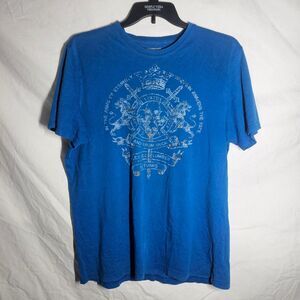 Vintage y2k Blue skater grunge emo tshirt